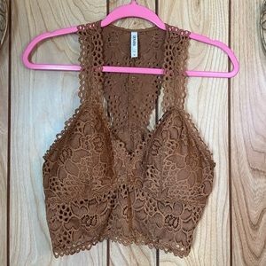 Zenana Brown Bralette Size XL New